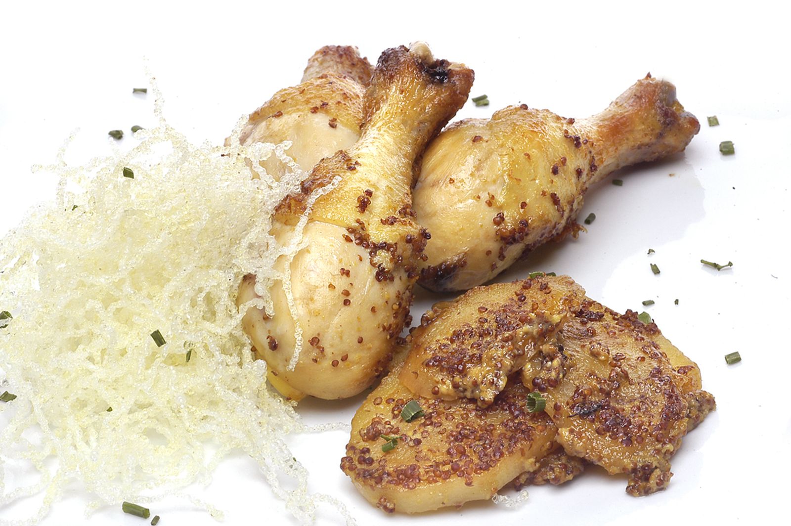 Jamoncitos de pollo asado a la mostaza