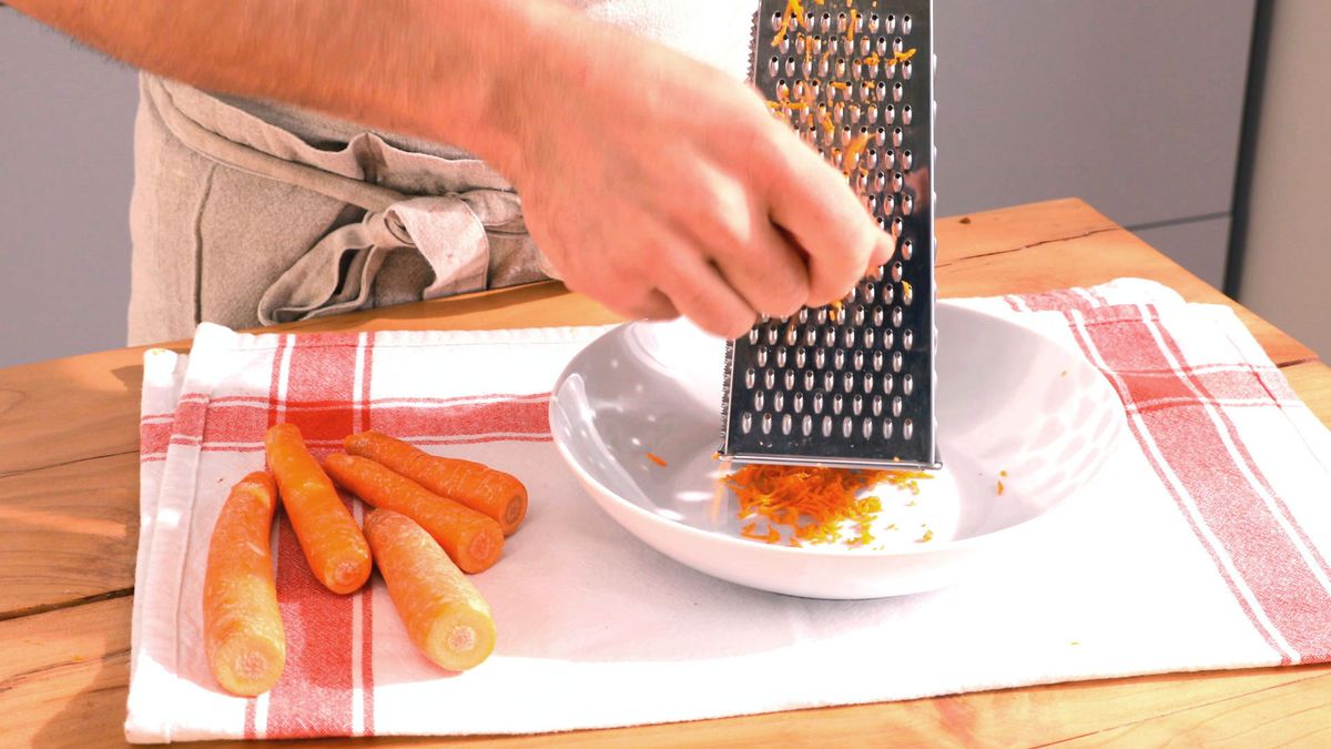 Carrot cake o Pastel de zanahoria   Paso 1