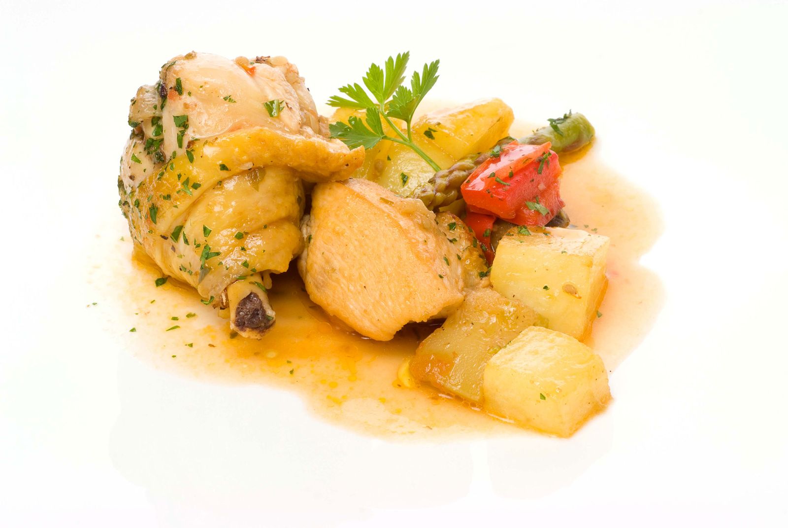 Cazuela provenzal de pollo y verduras