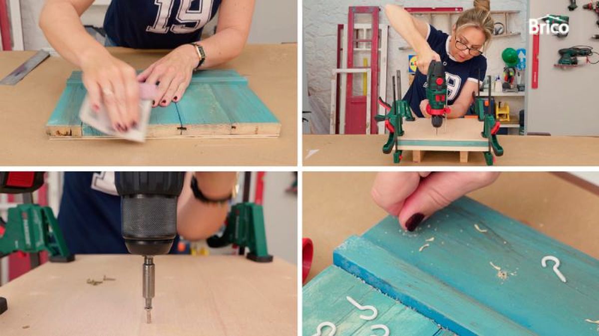 Fijar la estructura del cuelga llaves