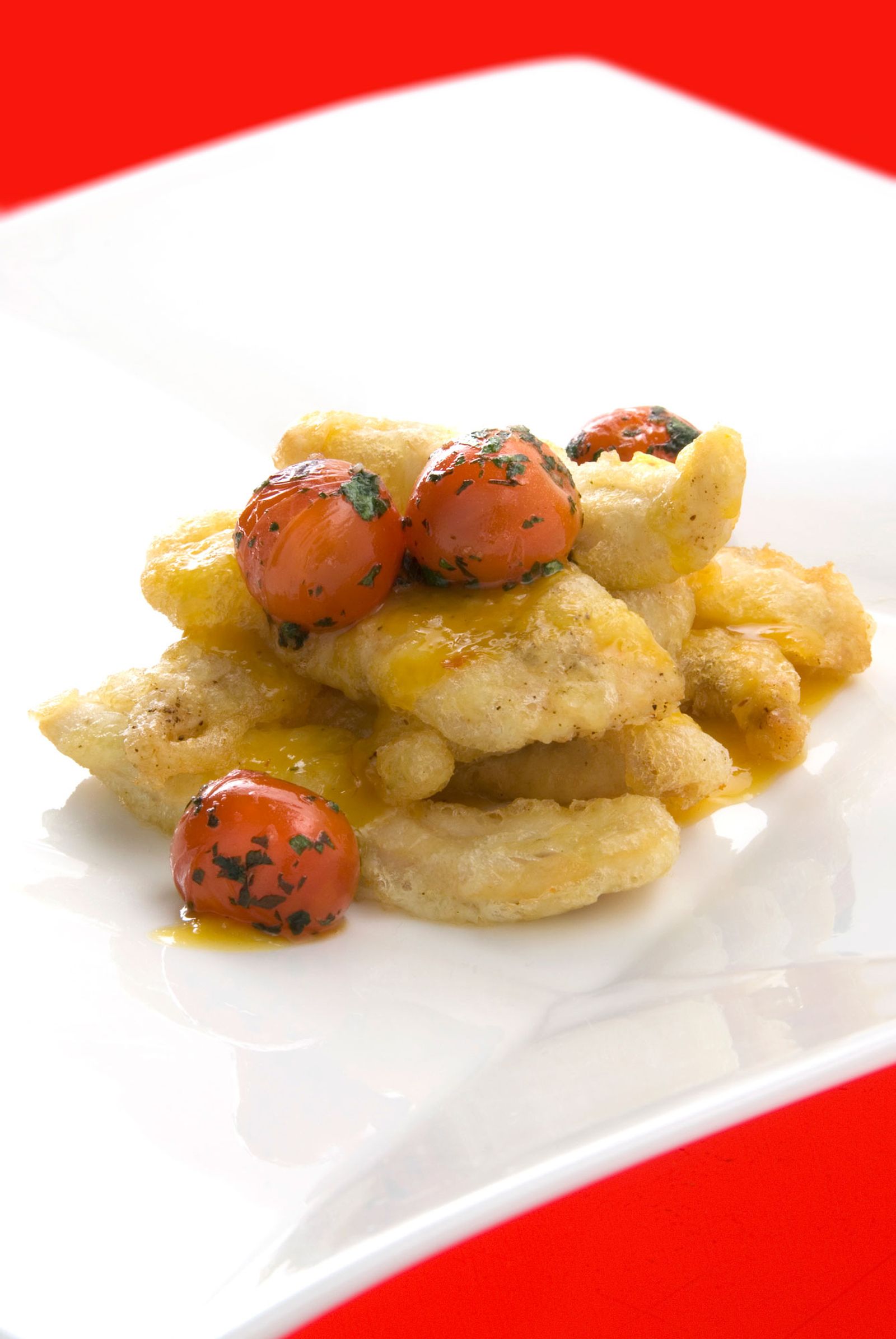 Pollo en tempura con salsa agridulce