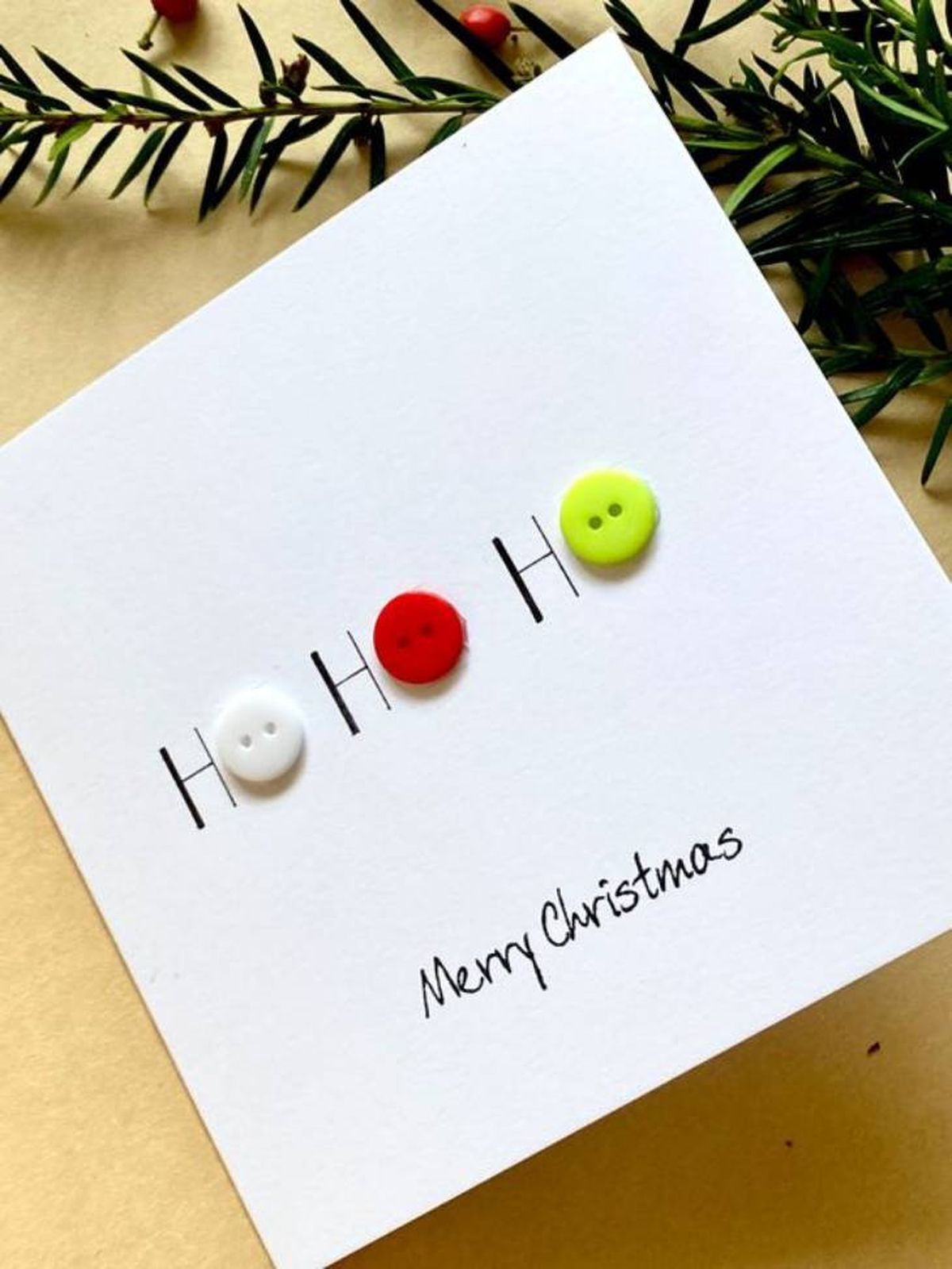 tarjeta navidad hecha a mano botones pinterest etsy