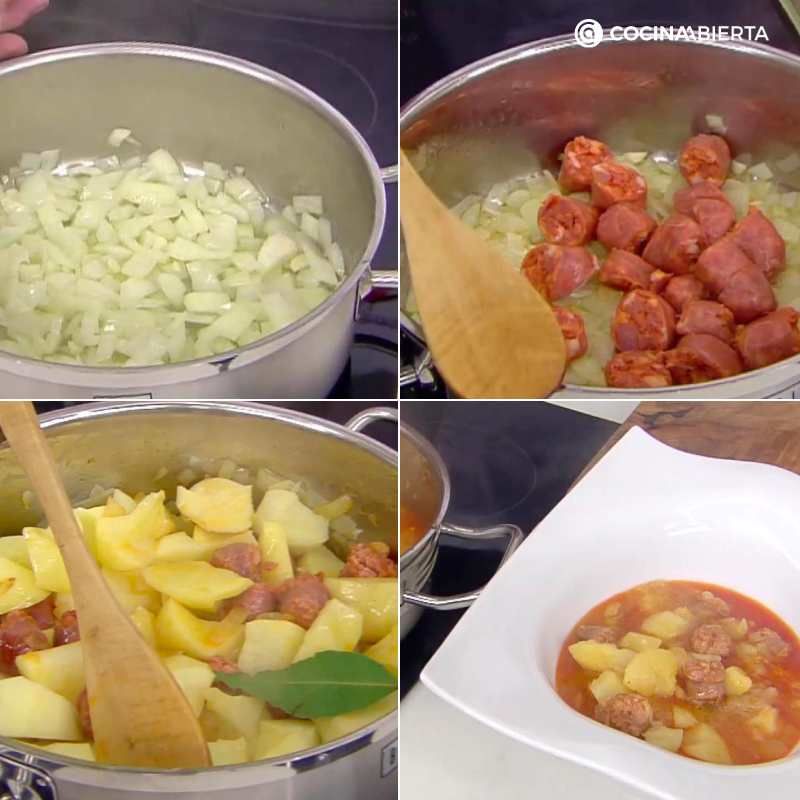 Paso a paso para preparar patatas a la riojana