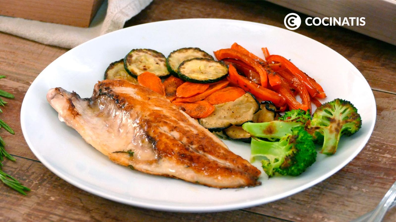 Receta de lubina a la plancha con verduras