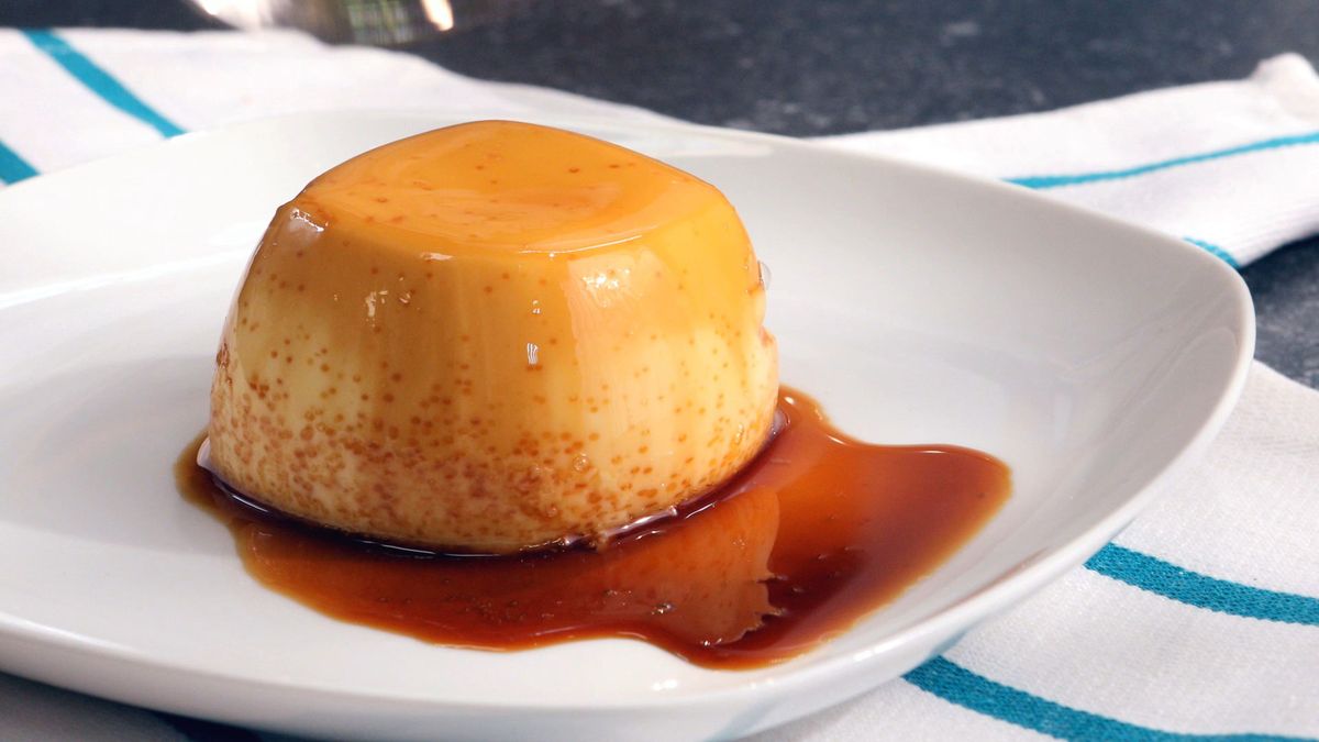 Flan de huevo en el microondas   Paso 6