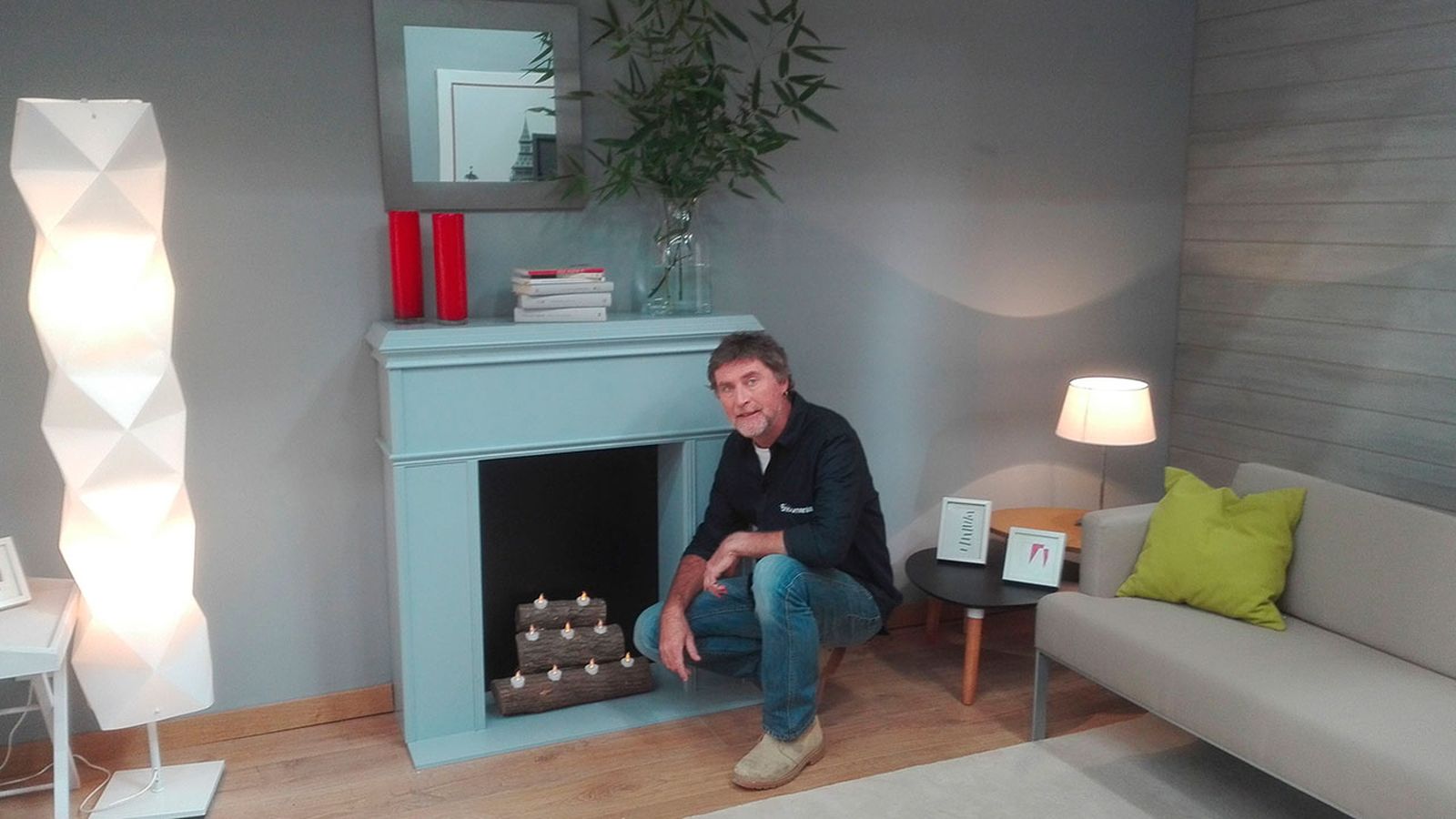 Cómo hacer una chimenea decorativa paso 14