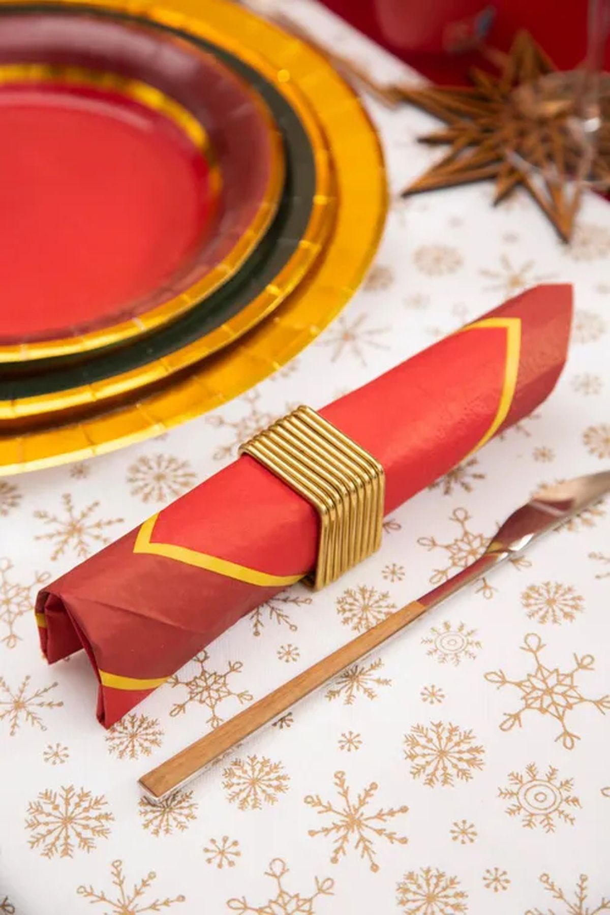 servilletero navideno dorado leroy merlin