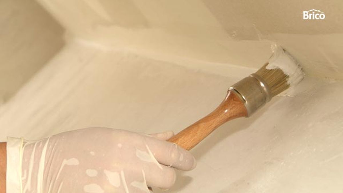 Pintar techo de yeso laminado paso 4