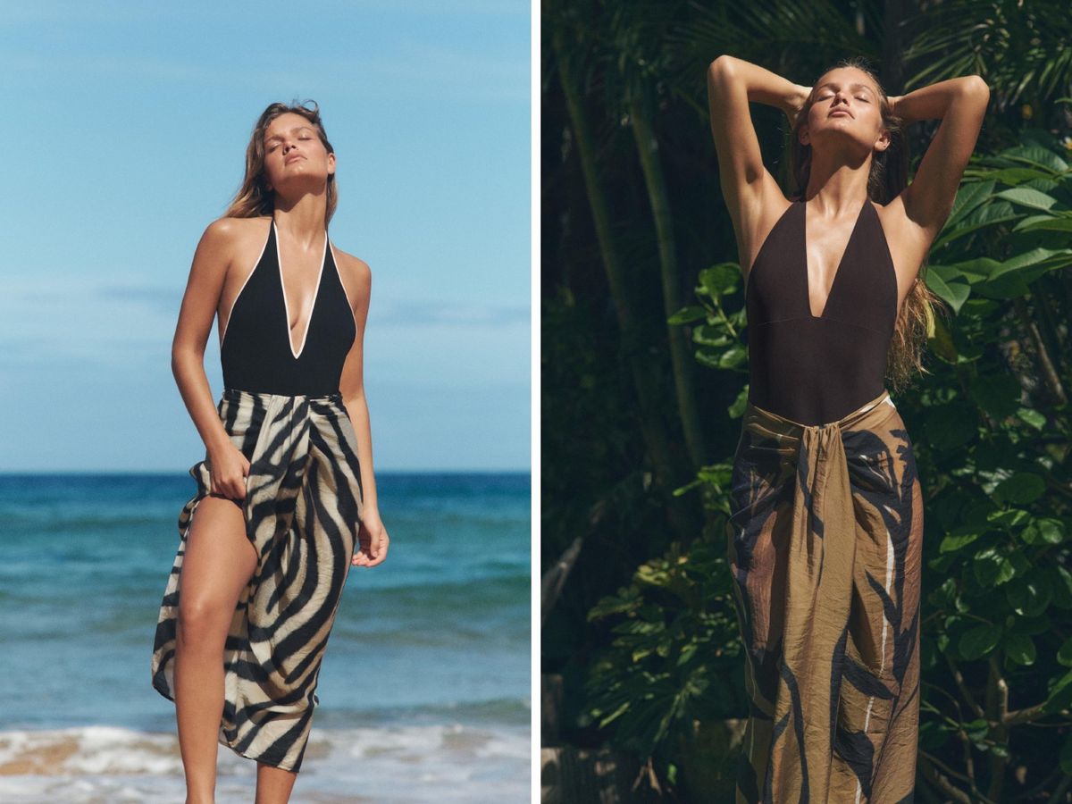 Pareos con cremallera trasera