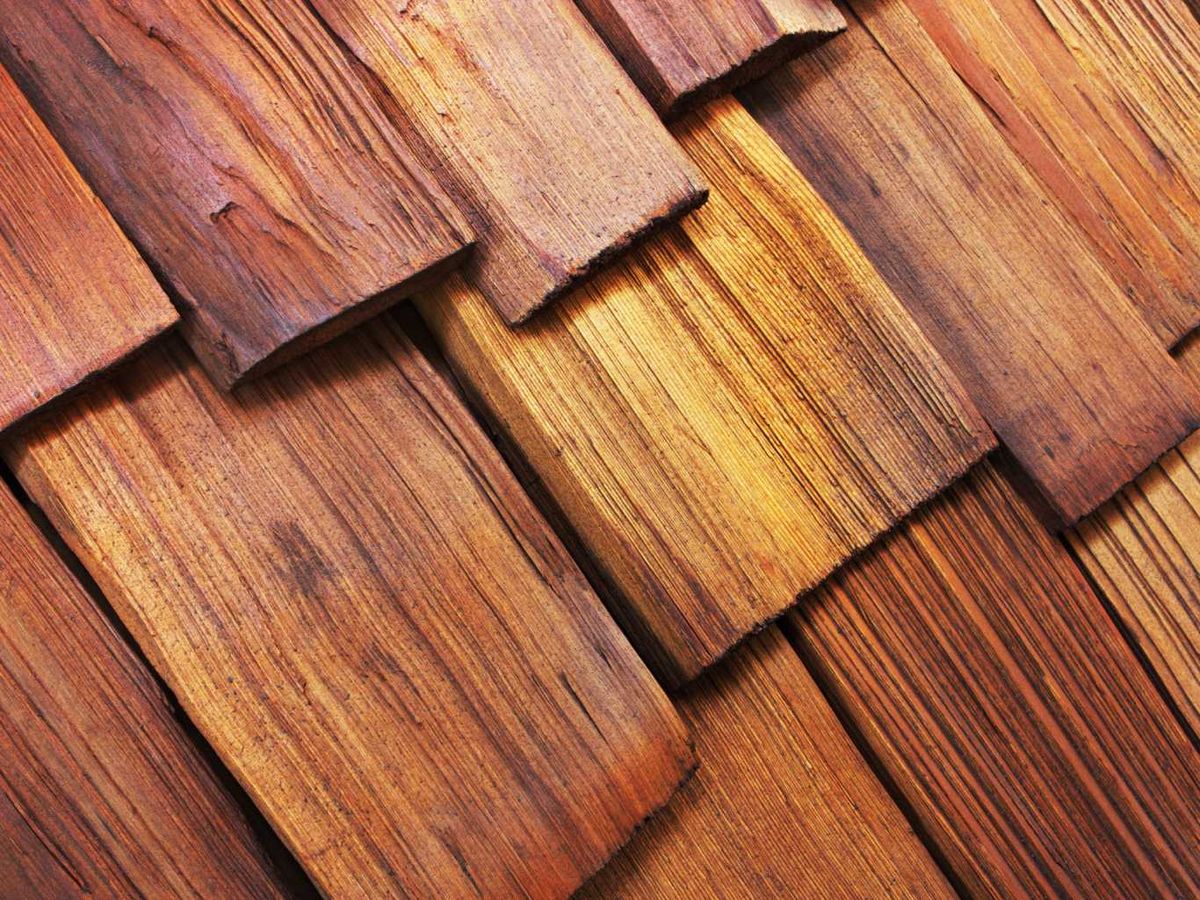 Tejas de madera de cedro