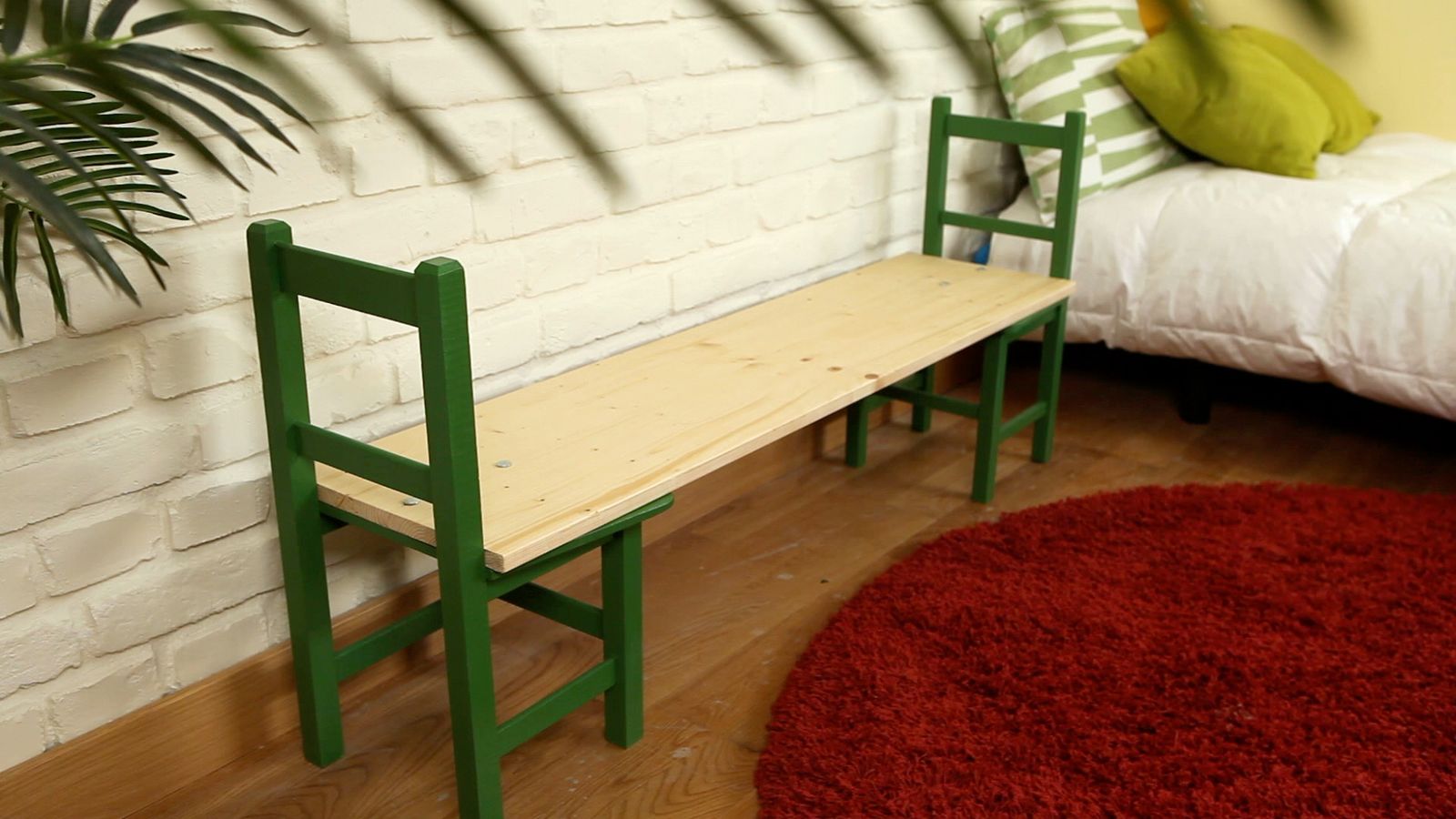 Hacer un banco con dos sillas paso 11