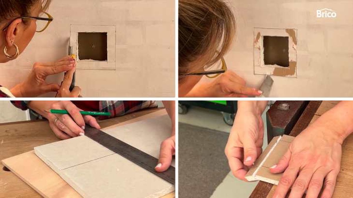 Método 1: primeros pasos para tapar un agujero en pladur