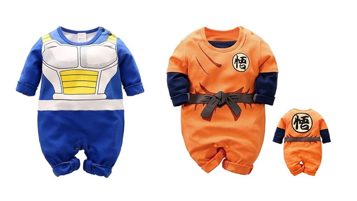 Disfraz para bebé de dos de los personajes de Dragon Ball Z