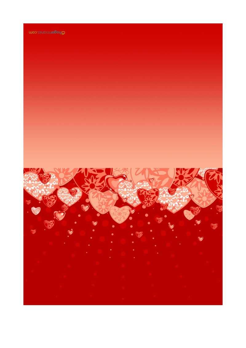 Tarjeta de San Valentín con corazones rojos.
