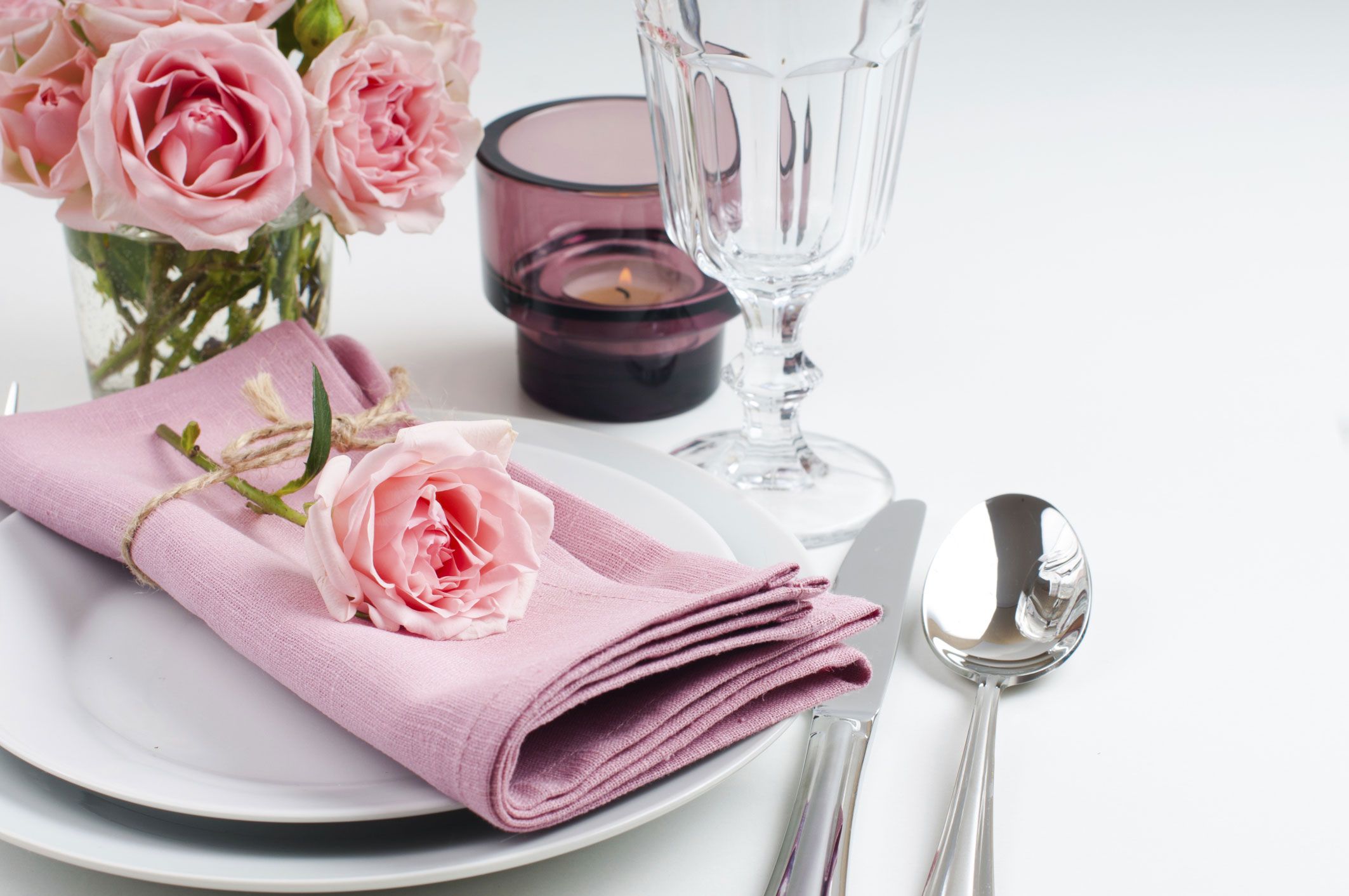 Decoración romántica para mesas 10