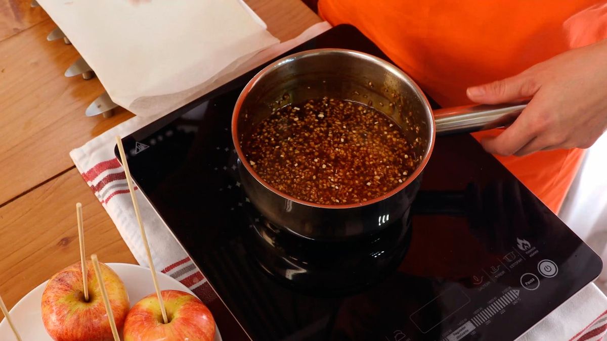 Receta de manzanas caramelizadas crujientes   paso 3