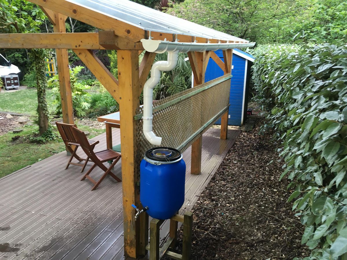 Canalón para aprovechar aguas pluviales