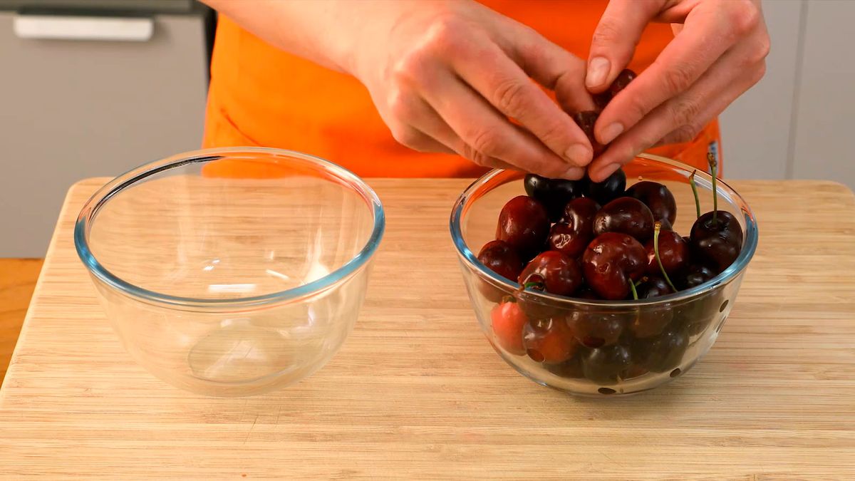 Receta de mermelada de cerezas   paso 1