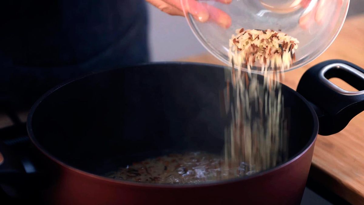 Receta de ensalada templada de arroz con lentejas  paso 2