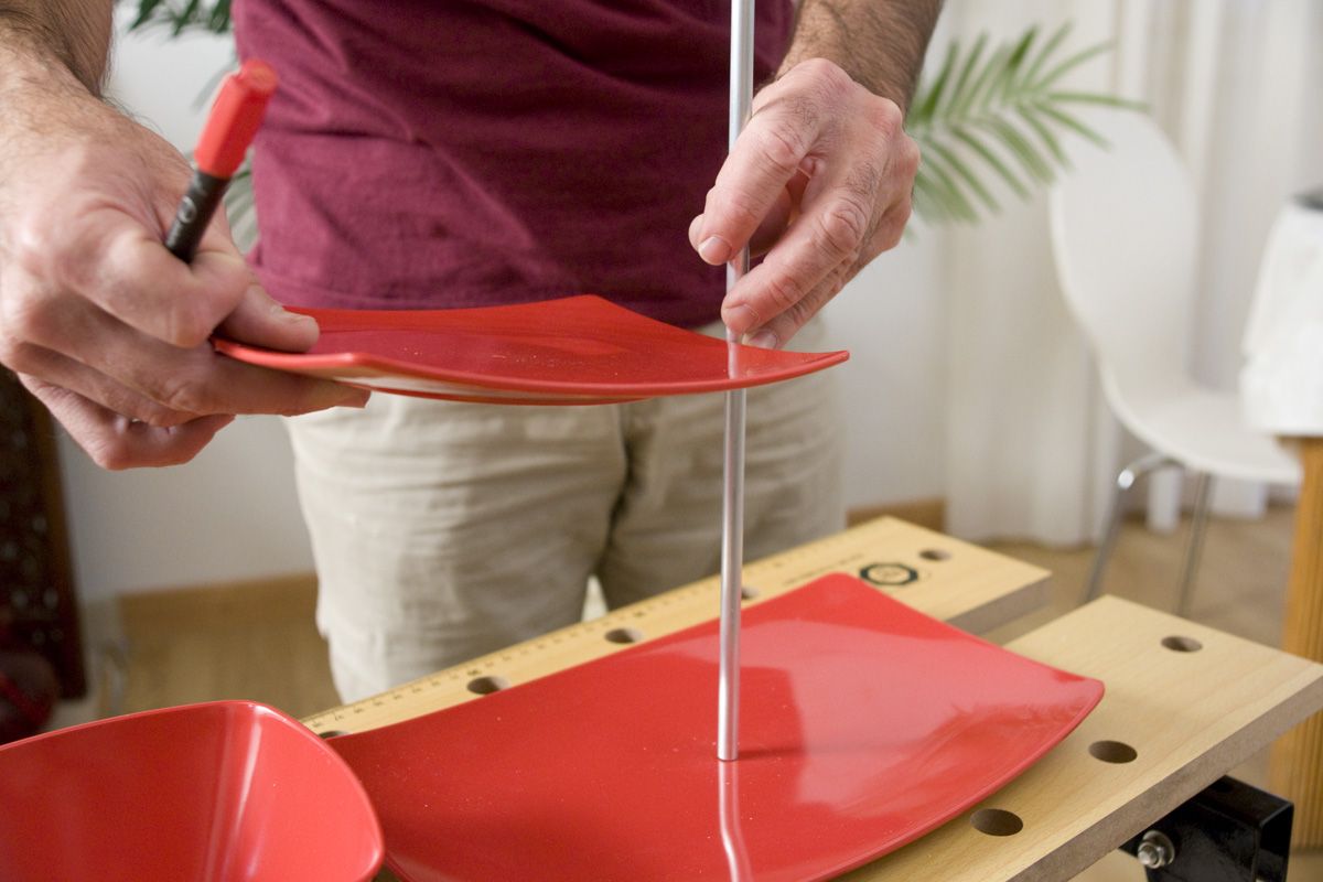 Torre de bandejas para Navidad paso 2