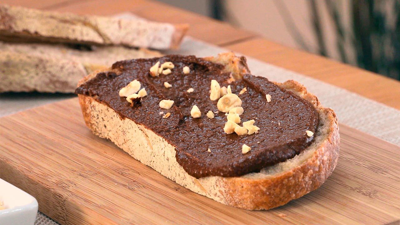 Receta de crema de cacao y avellanas sin azúcar