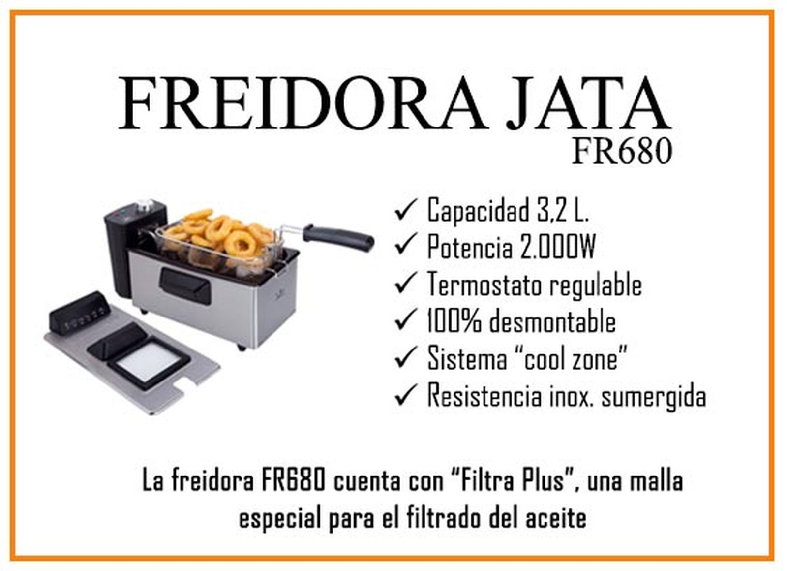 Review Jata  características de la Freidora FR680 de Jata