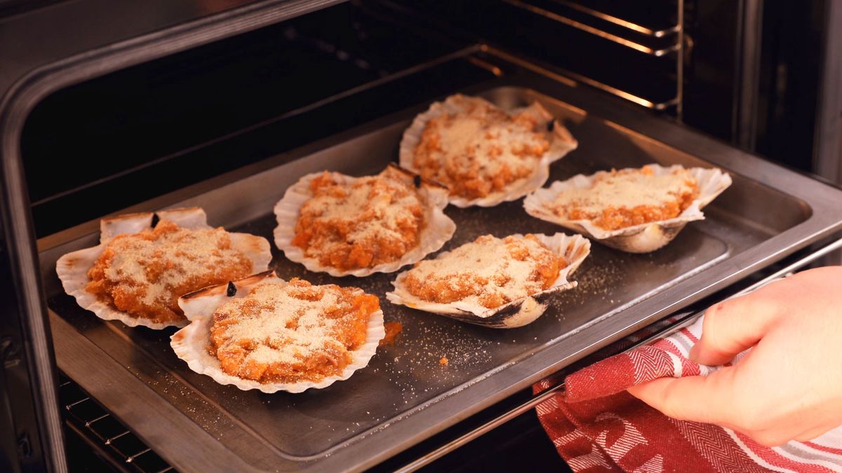 Vieiras gratinadas a la gallega  paso 6