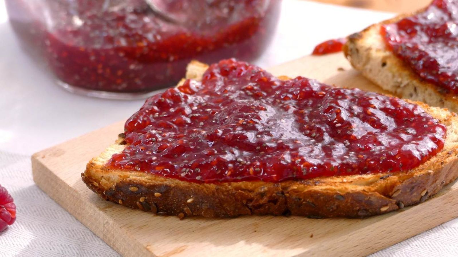 Mermelada de frambuesa con semillas de chía  principal