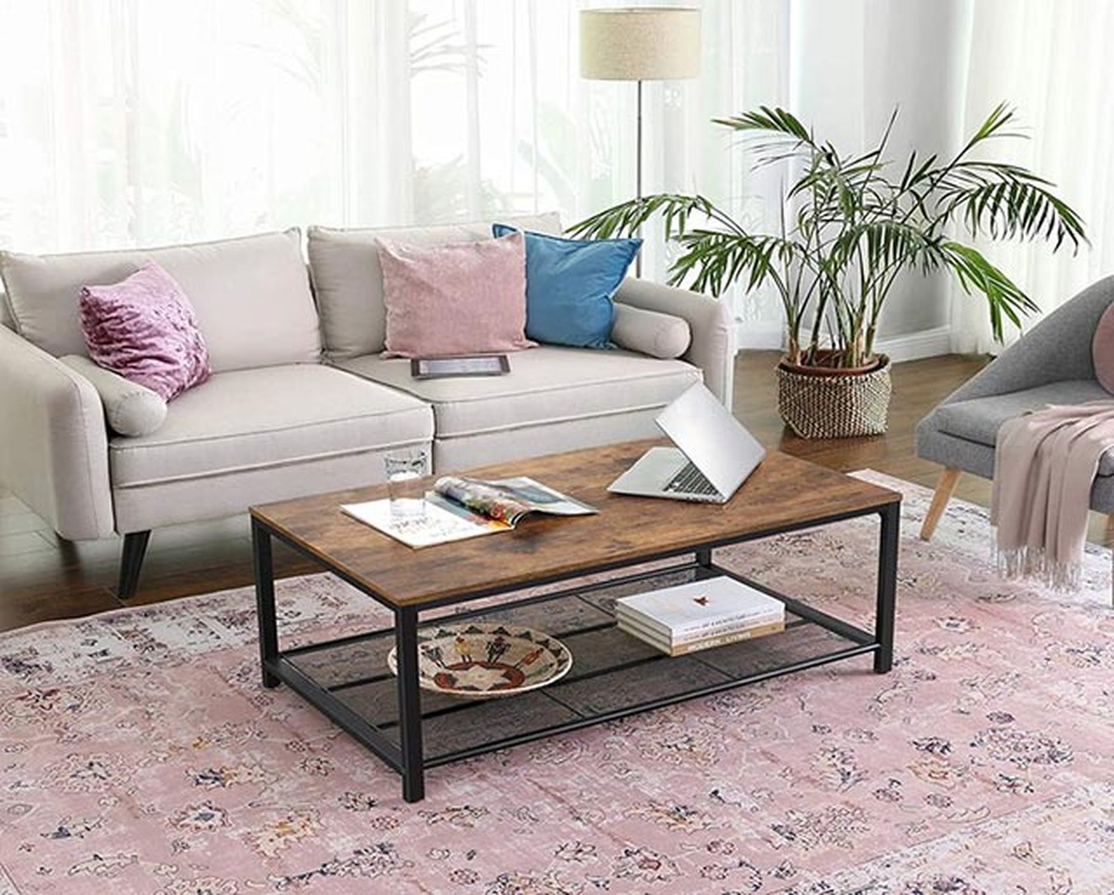 mesa de centro rectangular para salones grandes