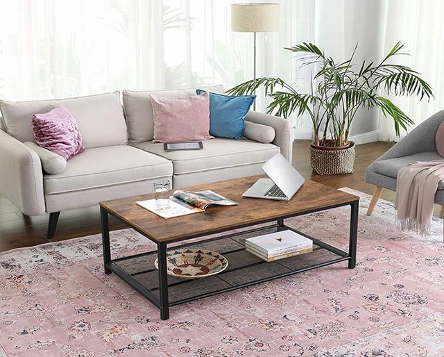 mesa de centro rectangular para salones grandes