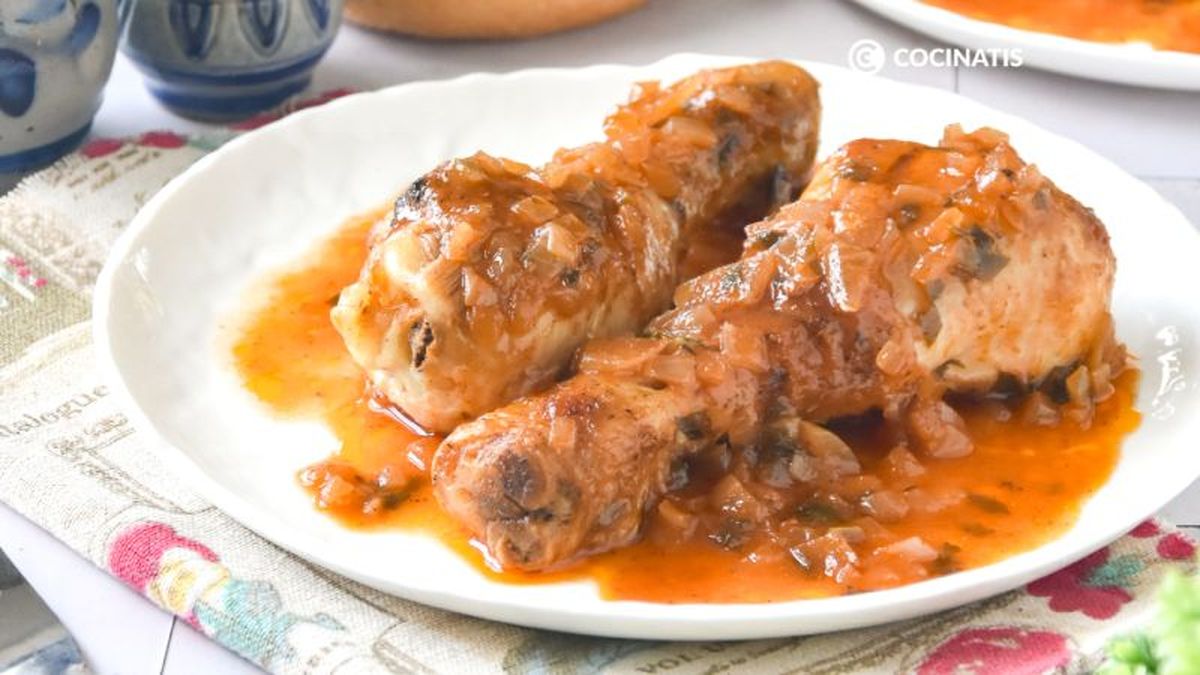 Muslos de pollo guisados