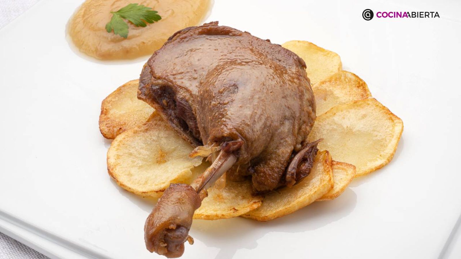 KARL7055 Muslos pato confitados pure manzana