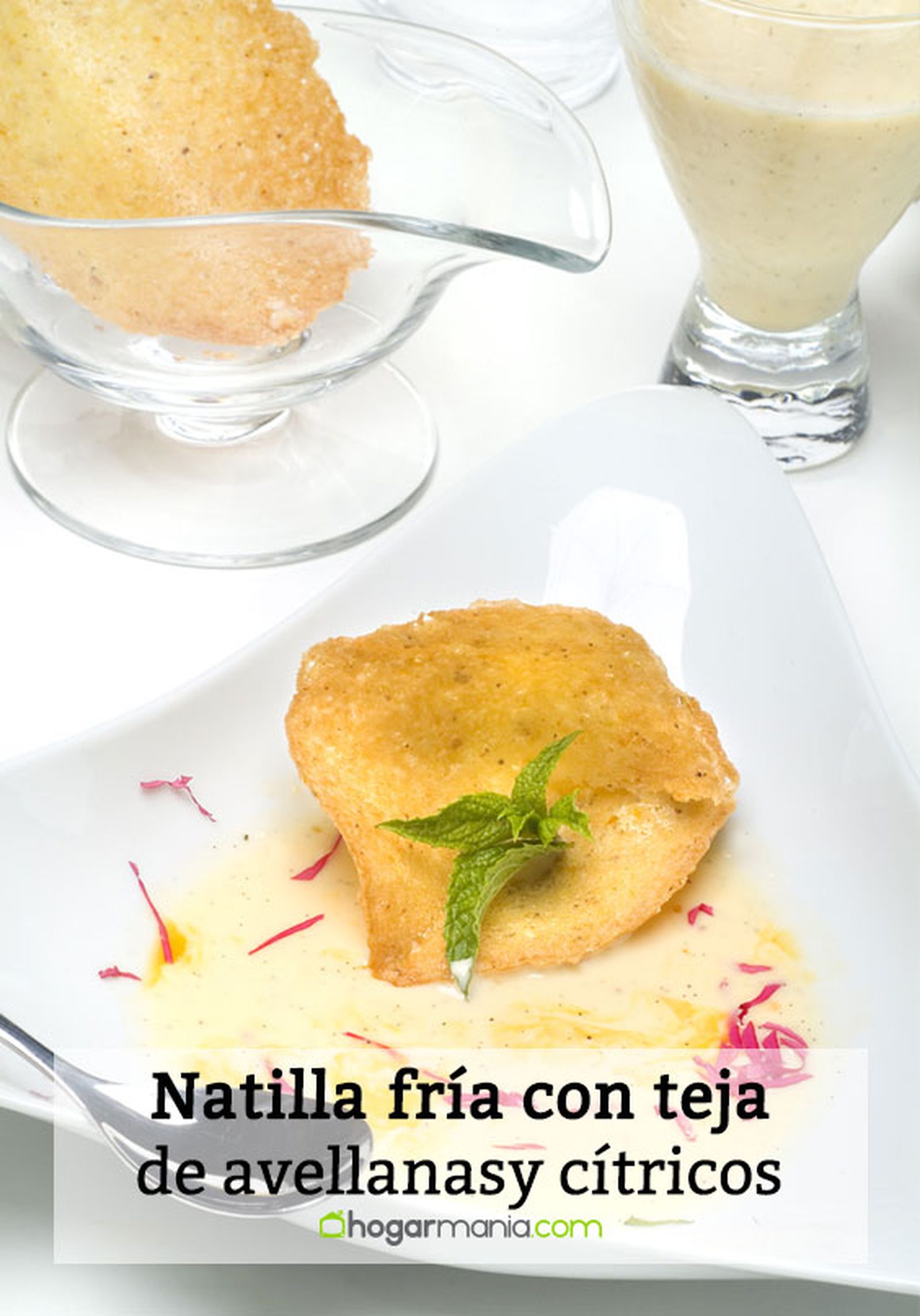natilla fria con teja de avellanas y citricos pin