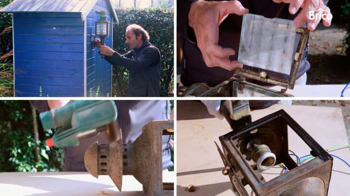 Desmontar la lámpara de exterior