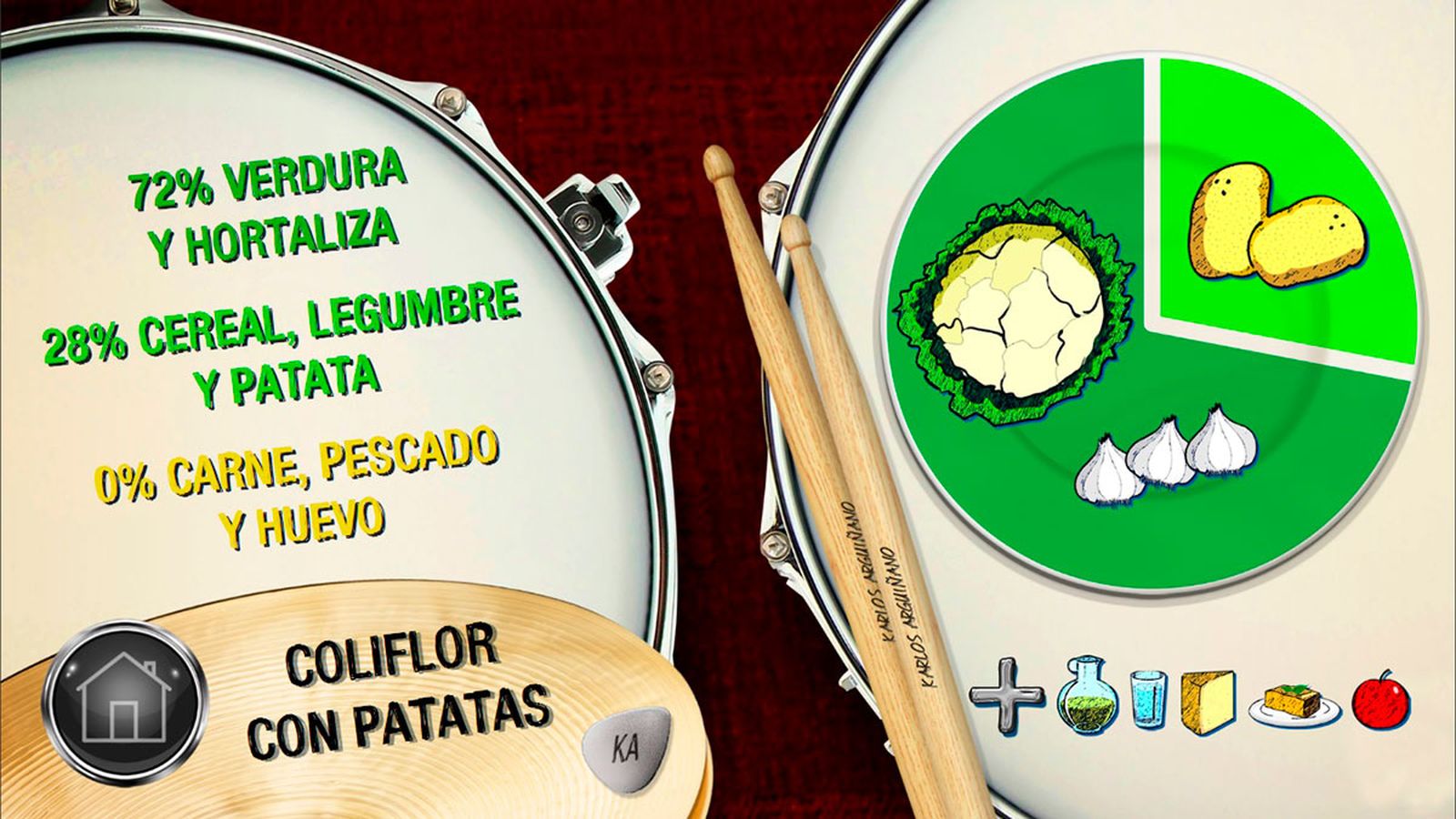 coliflor patatas plato
