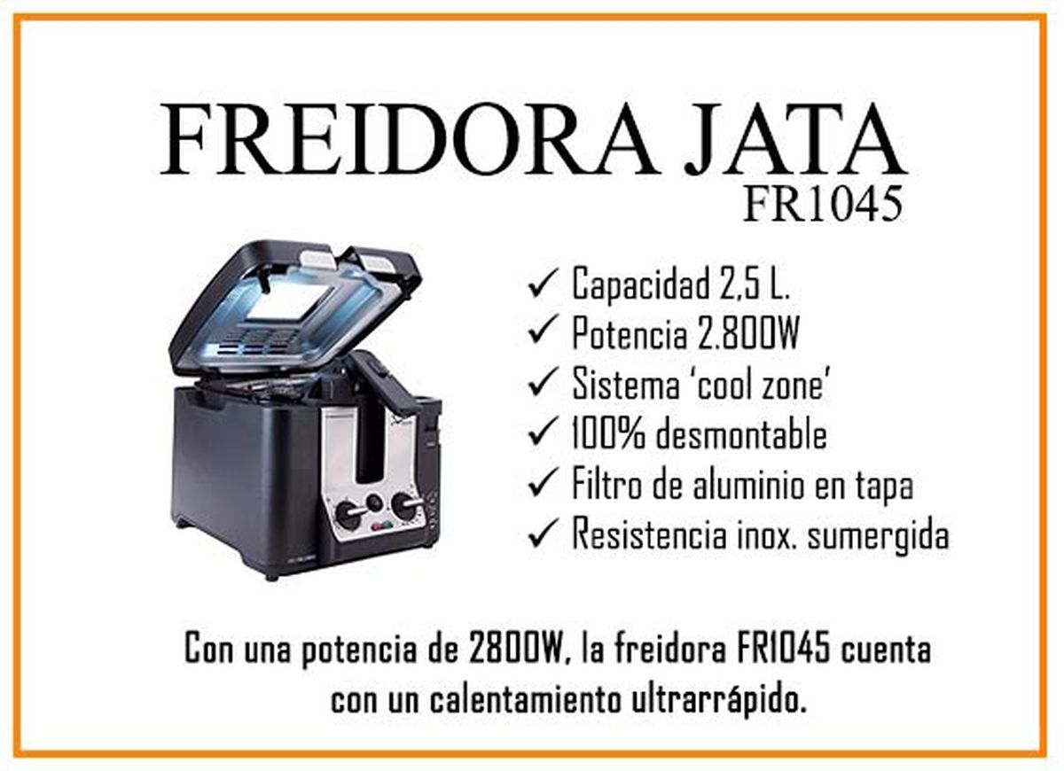 Review Jata  características de la Freidora FR1045 de Jata