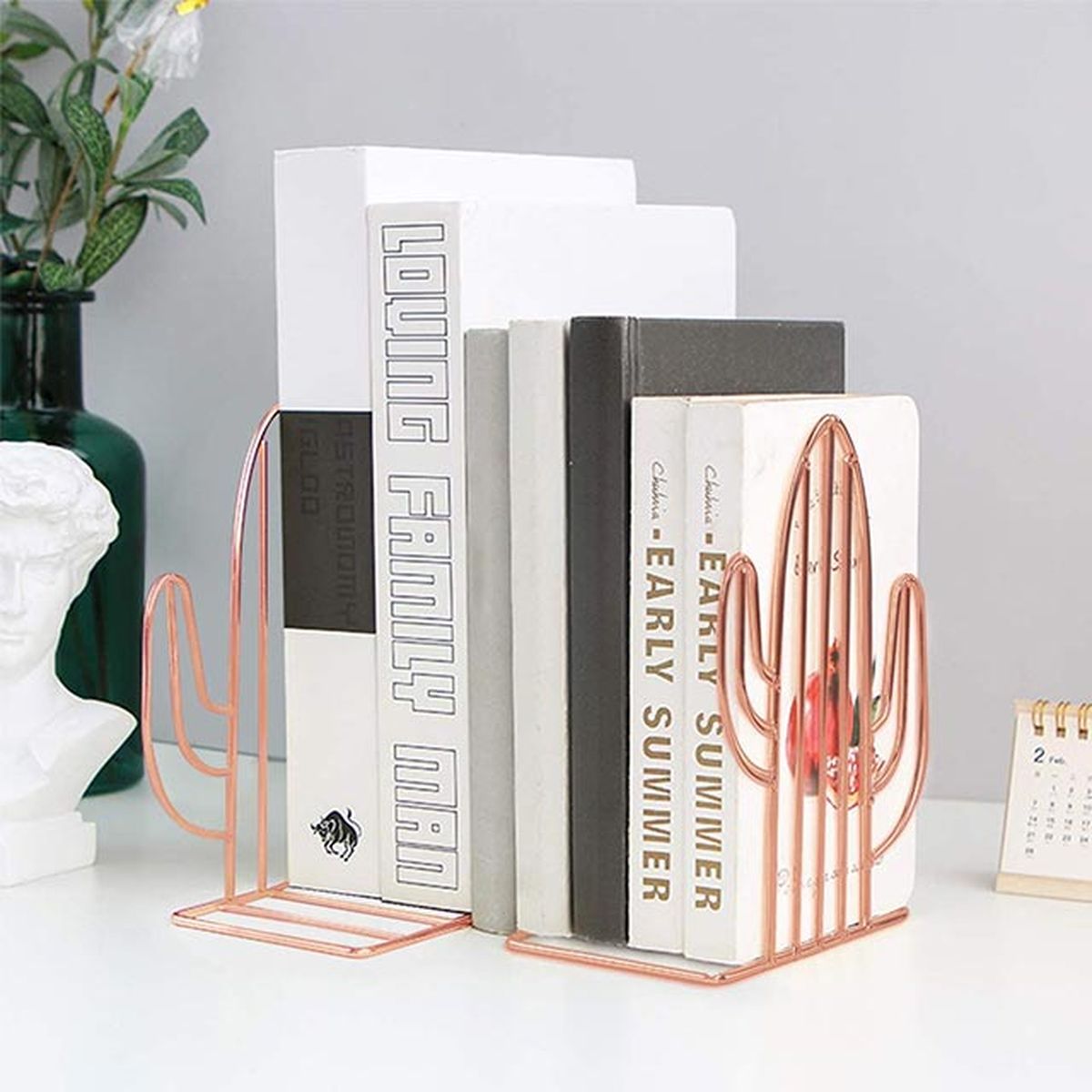 sujetalibros cactus amazon