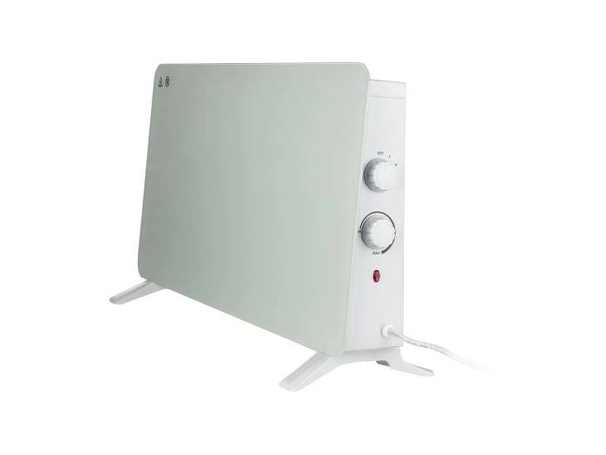 calefactor vidrio lidl blanco