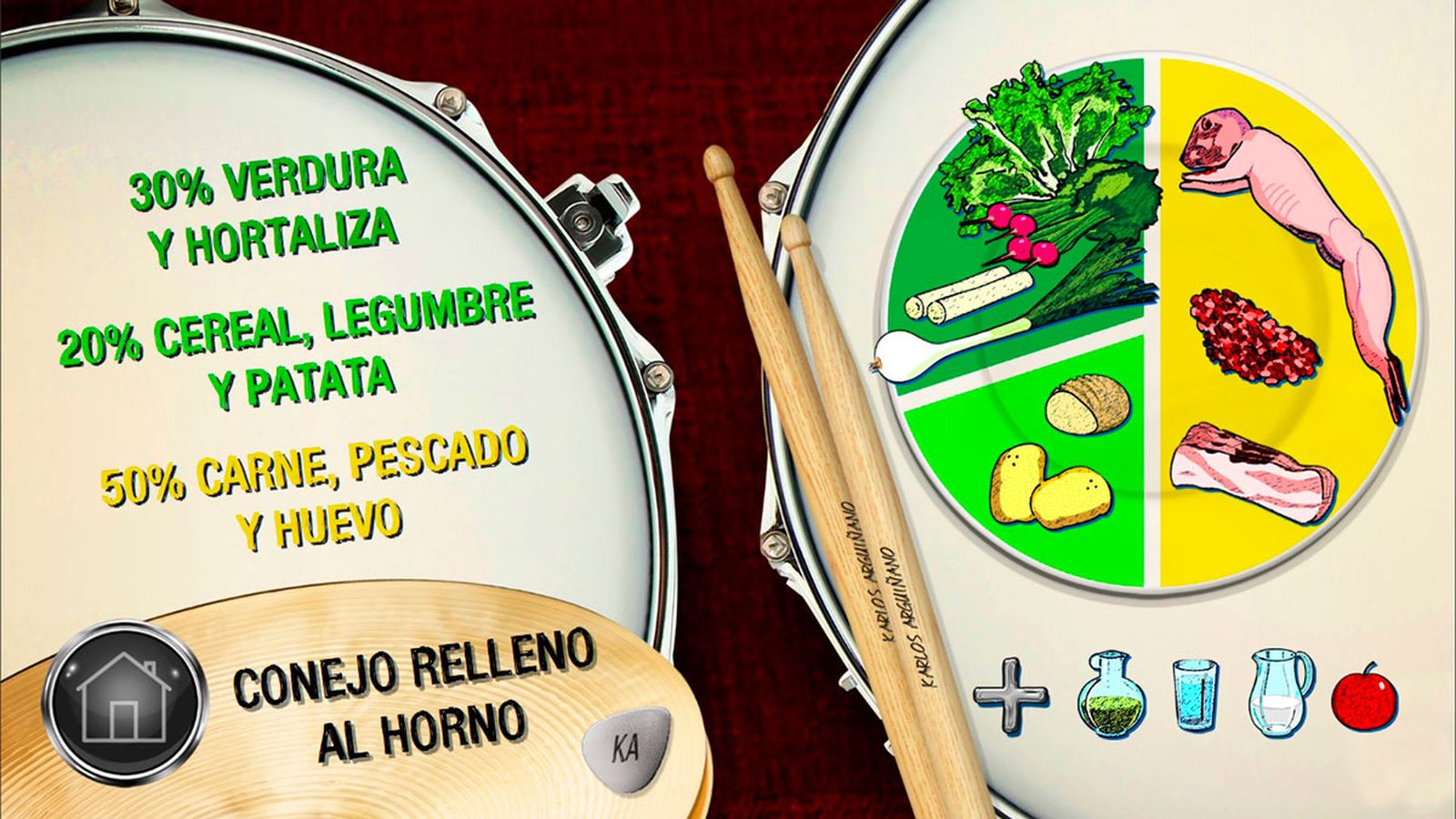 conejo relleno plato