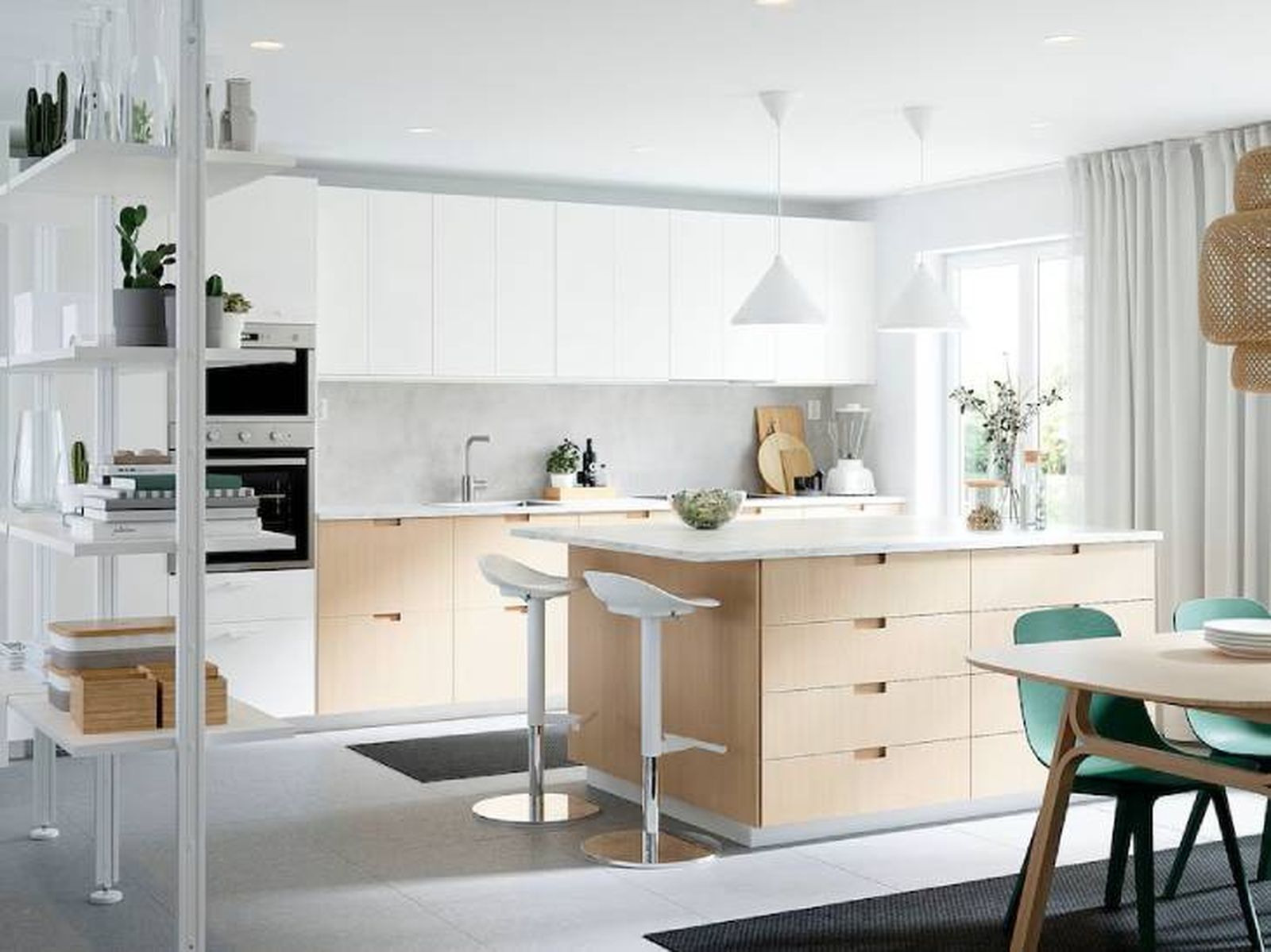 cocina americana tonos claros