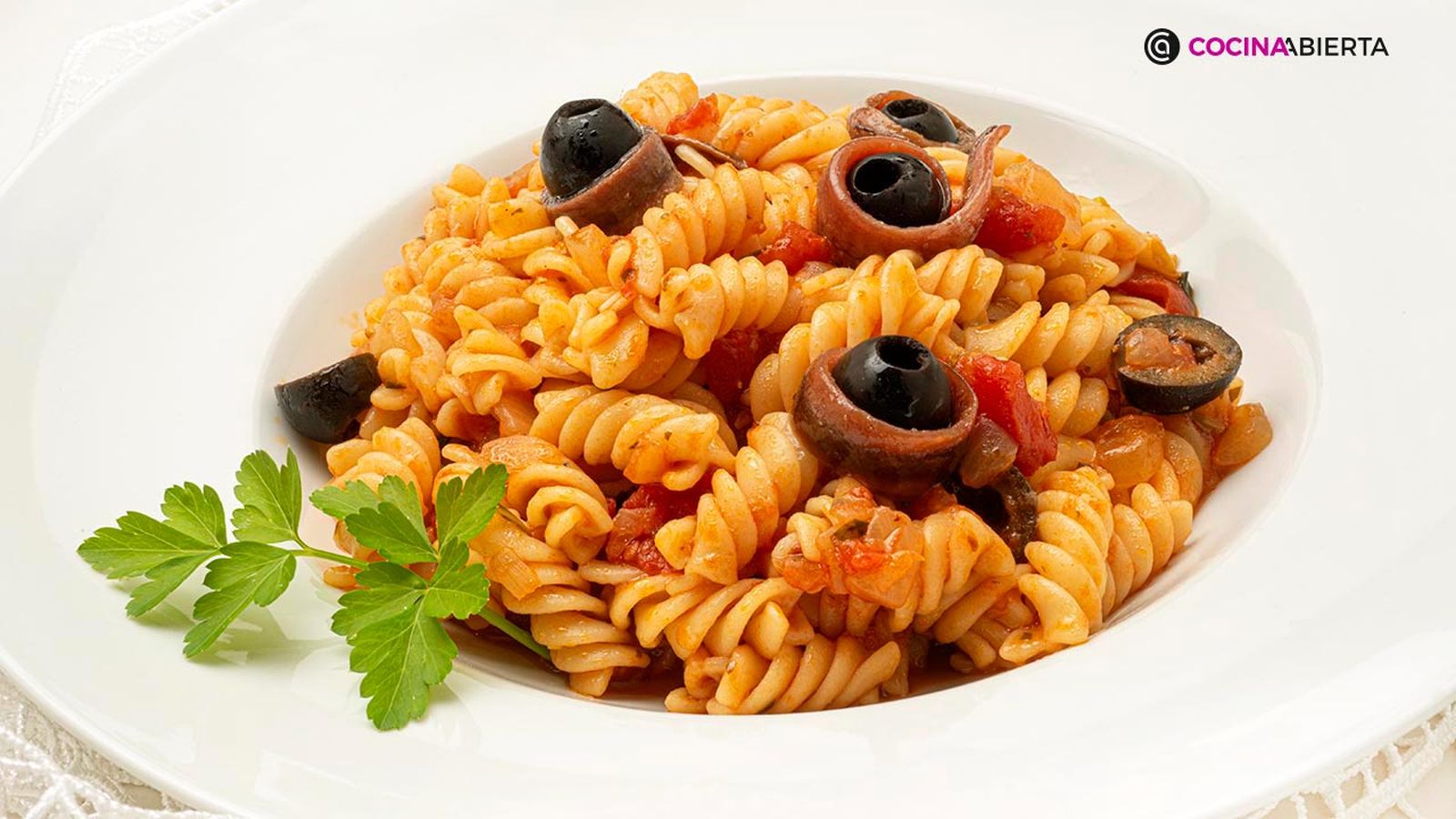 receta espirales pasta sofrito anchoas ka