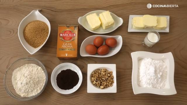 tarta cafe nueces ingredientes