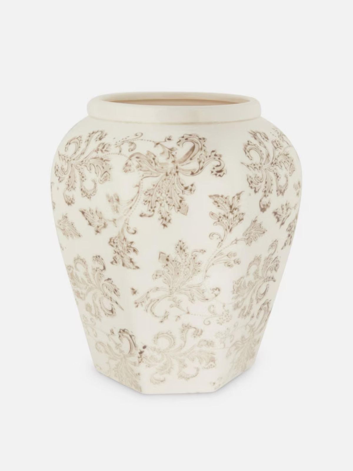 Jarrón grande damasquinado.