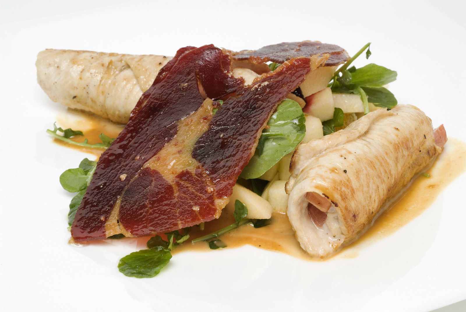 pechuga de pavo y sandia con salsa de regaliz xl