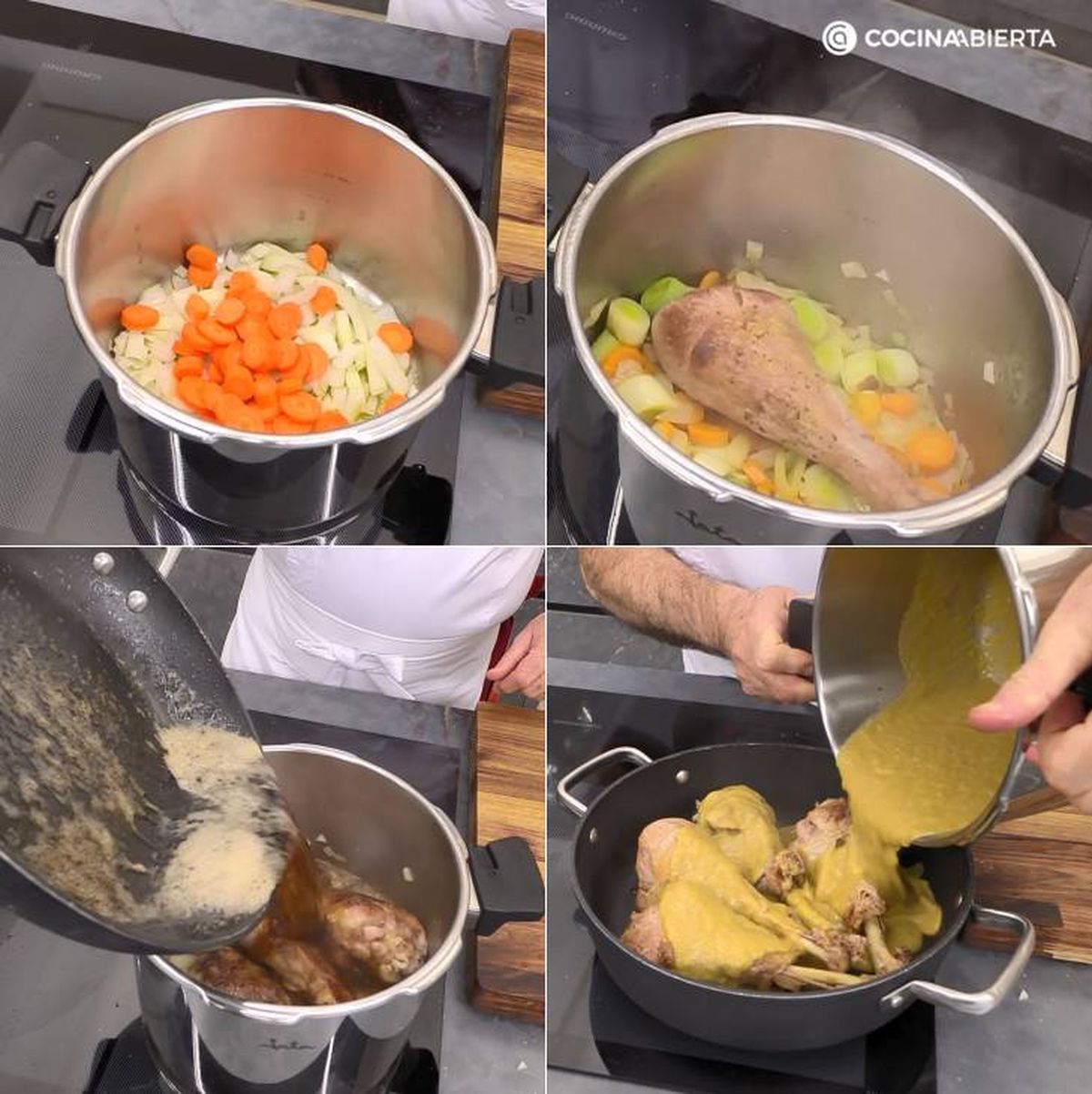 muslos pavo guisados pasos