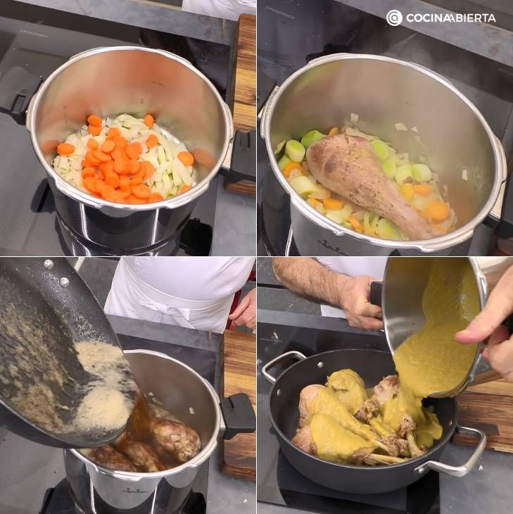 muslos pavo guisados pasos