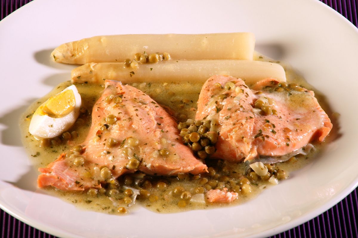 Trucha en salsa verde