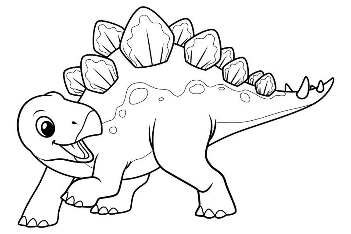 Stegosaurus para colorear.