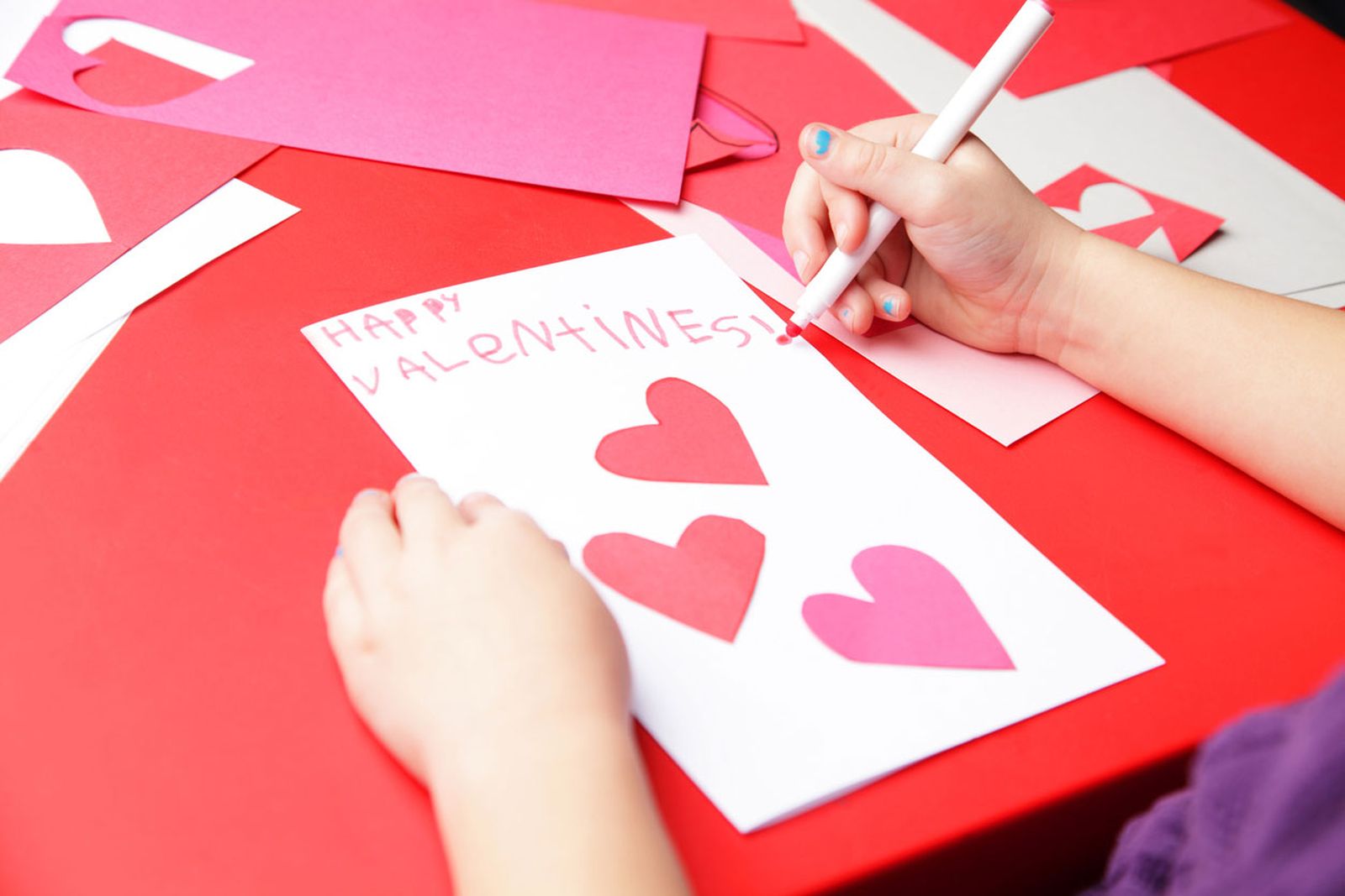 tarjeta san valentin niños tarjeta cartulina paso 2