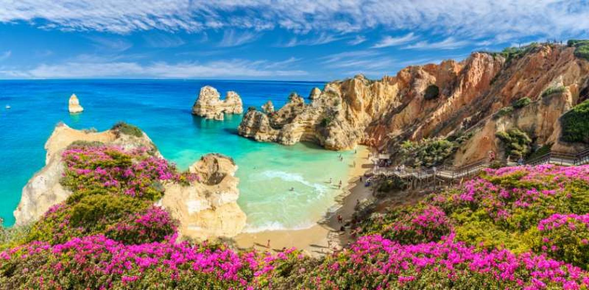 Praia do Camilo en Lagos, Portugal